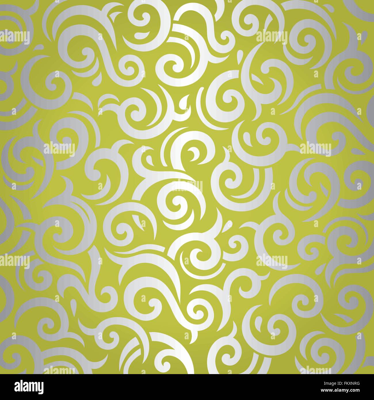 Green & silver shining vintage wallpaper retro design Stock Vector