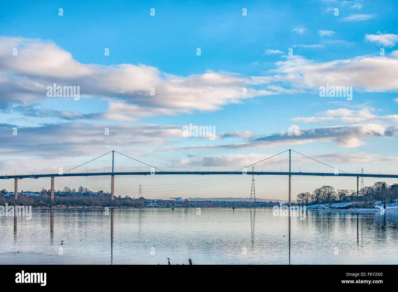 Erskine bridge spanning the river clyde in Scotland Stock Photo
