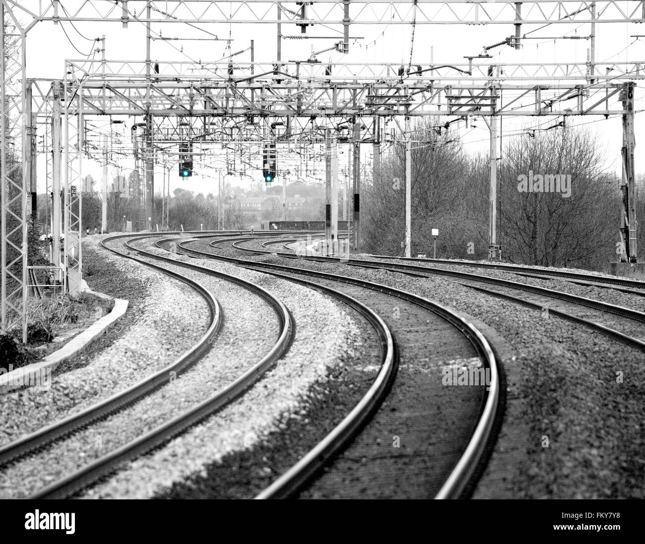 Railway Lines Stock Photo Alamy