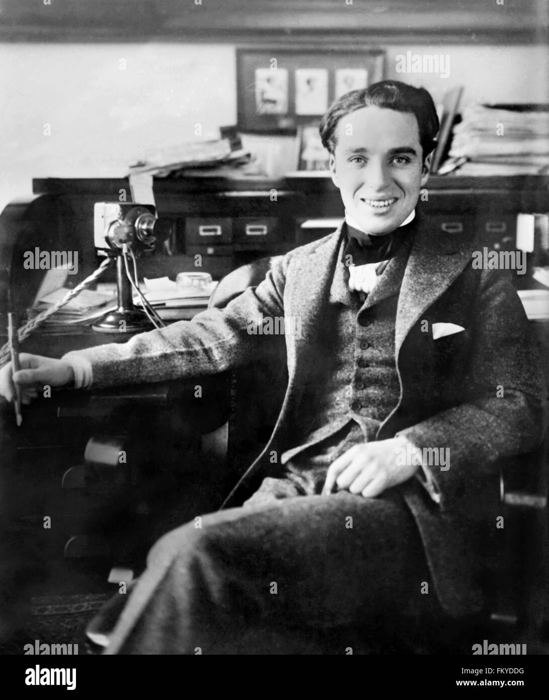 Charlie Chaplin, portrait taken between 1915 and 1920 Stock Photo