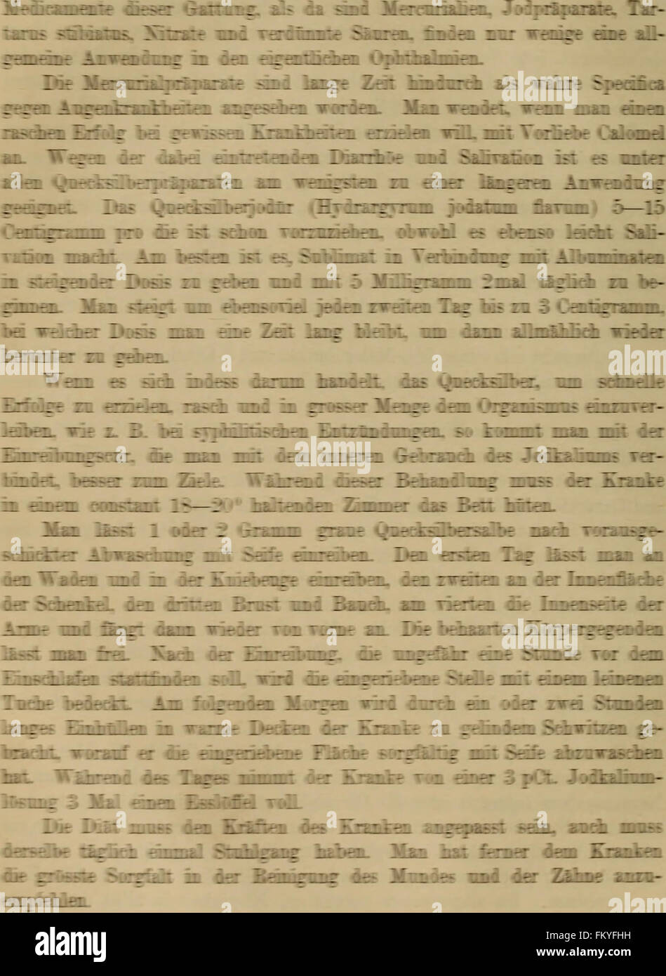 Handbuch der Augenheilkunde (1883) Stock Photo