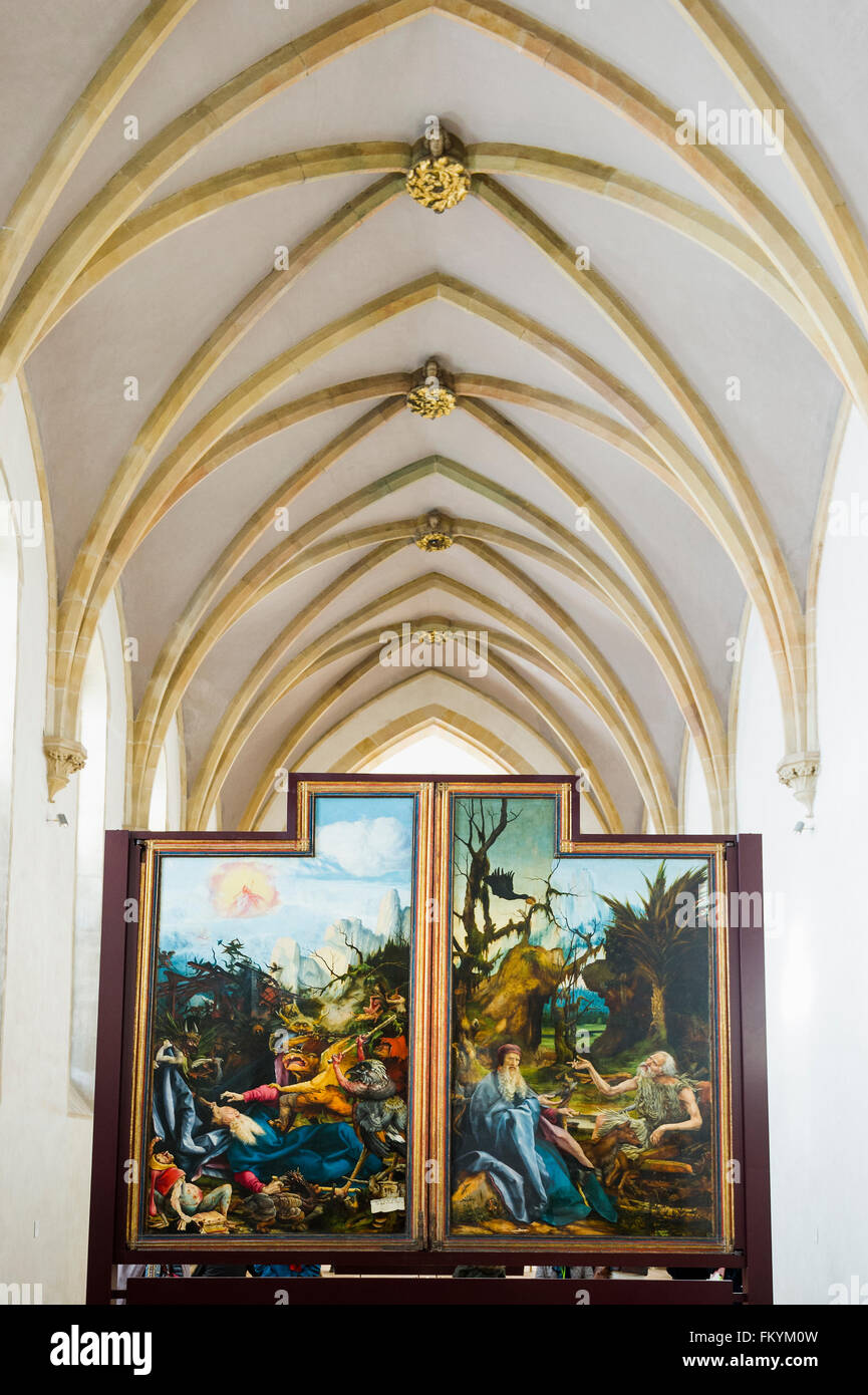 Isenheim altarpiece by Matthias Grünewald, Unterlinden museum, Rue d'Unterlinden, Colmar, Alsace, France Stock Photo