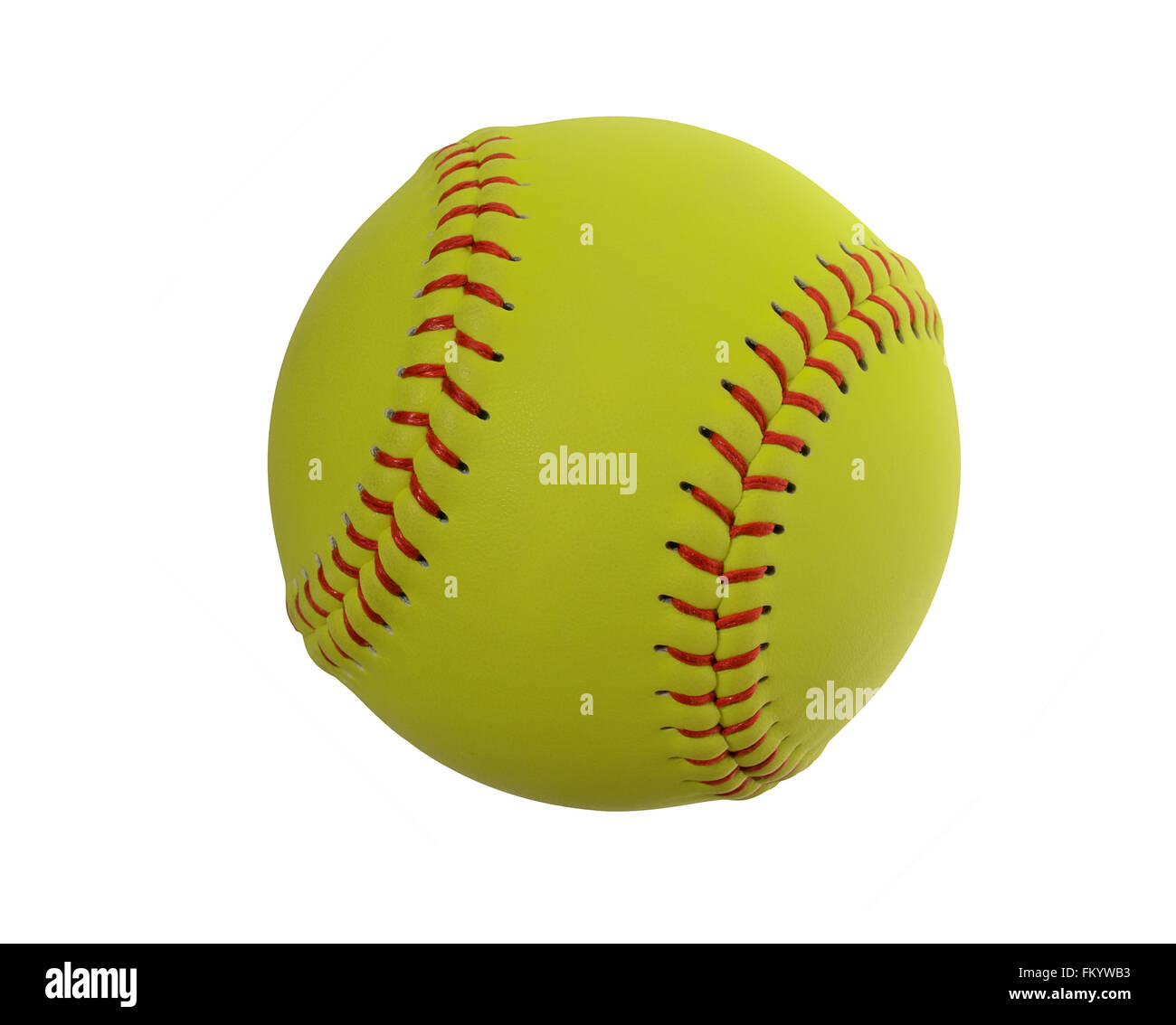 Softball on clear white background Stock Photo Alamy