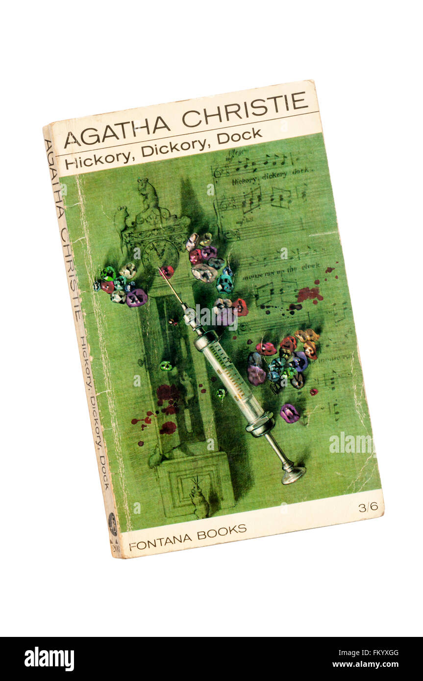 Collins paperback edition of Hickory, Dickory, Dock by Agatha Christie.  First published in 1955. Stock Photo