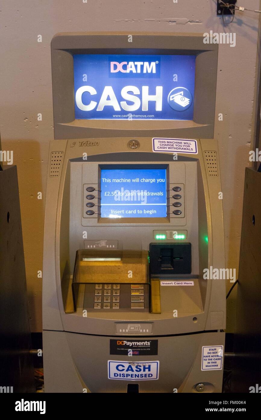A bank of three ATM Cash Machines in the National Exhibition Centre NEC Stock Photo