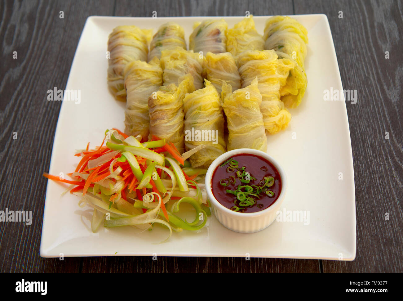 Chinese cabbage pork dumplings Stock Photo