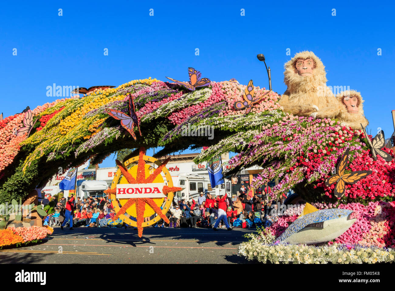 Pasadena, California, USA - January 1, 2016: Superb Tournament of the famous Roses Parade - America's New Year Celebration, held Stock Photo