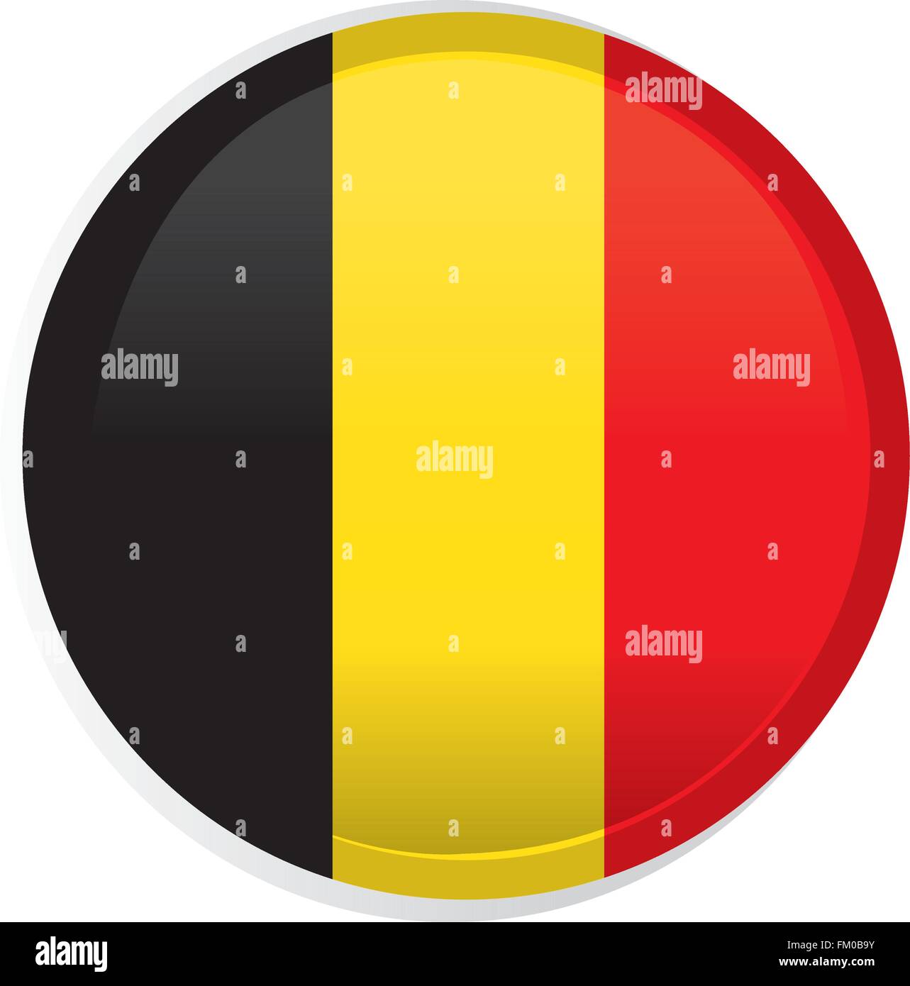 Isolated badge with the flag of belgium on a white background Stock ...