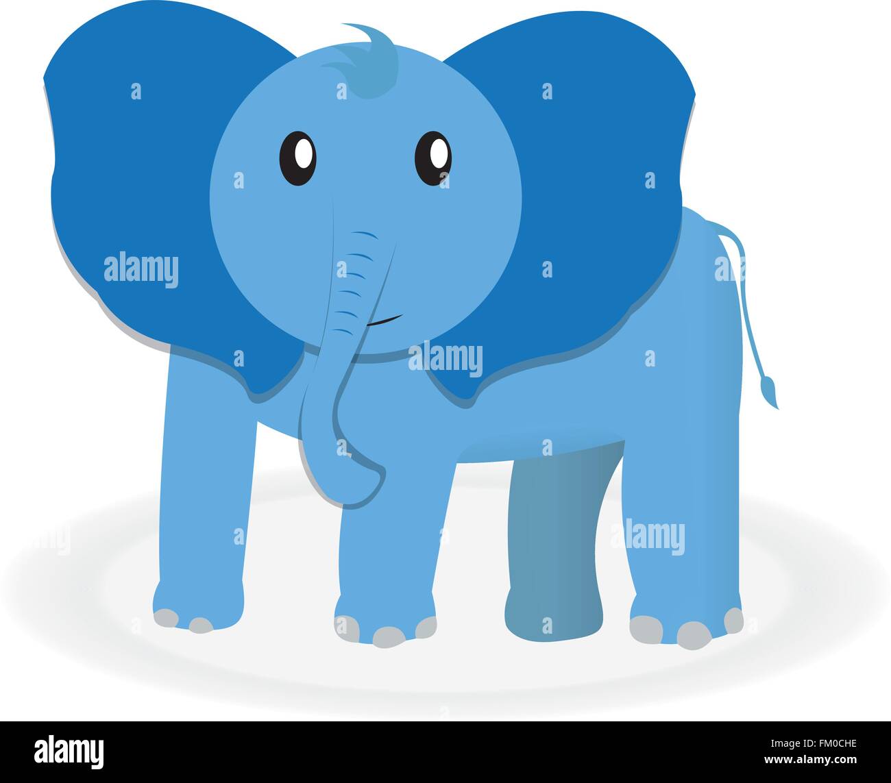 Isolated cute elephant on a white background Stock Vector Image & Art ...