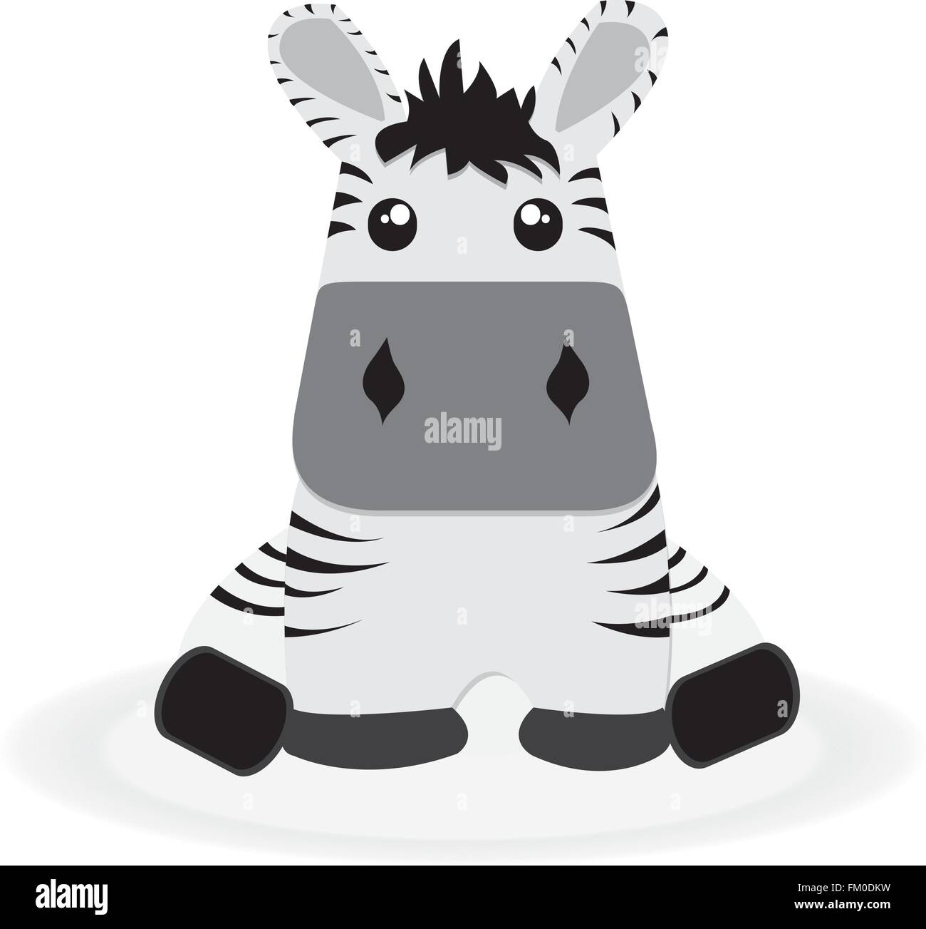 Isolated cute zebra on a white background Stock Vector Image & Art - Alamy