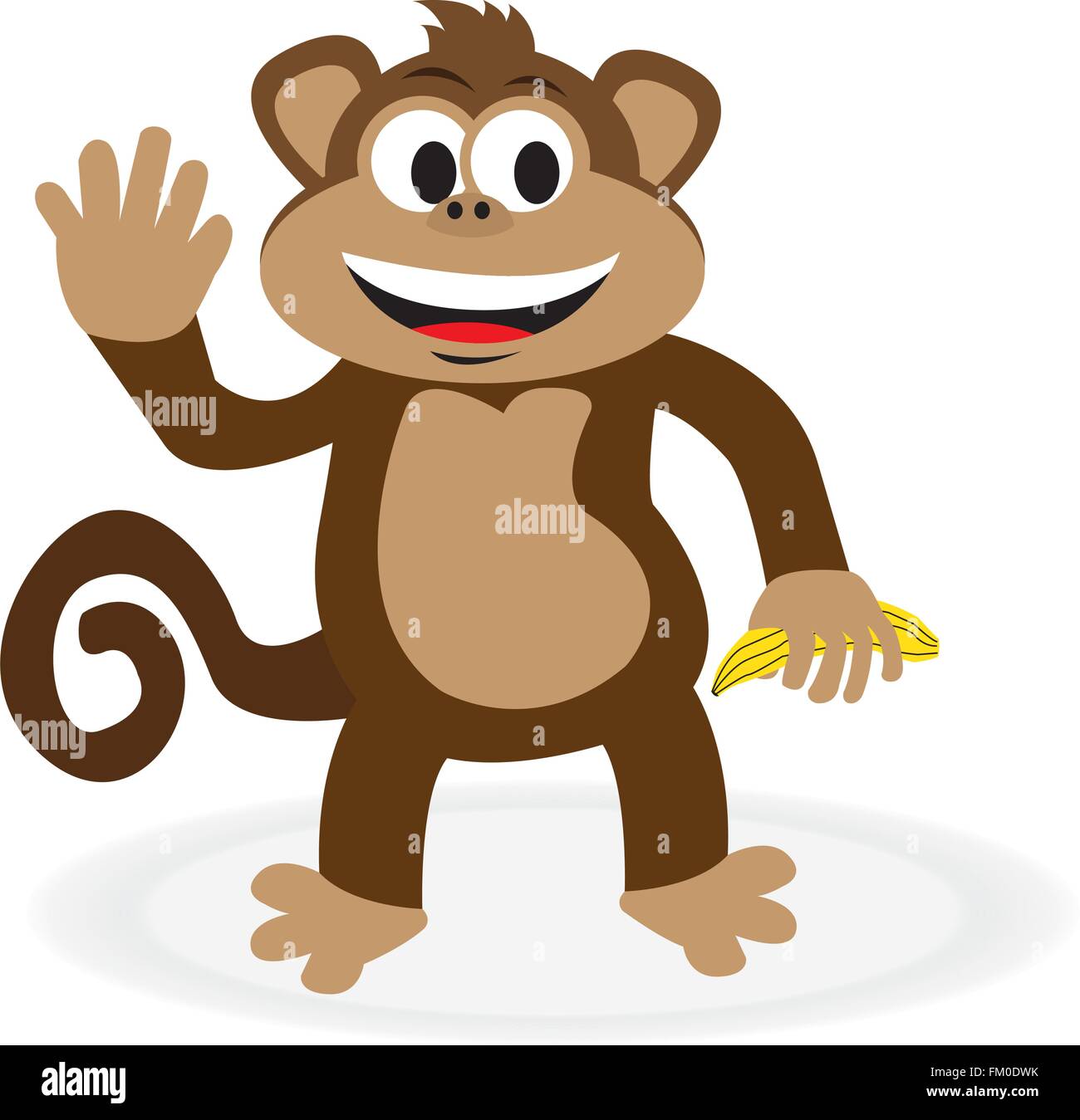 Isolated cute monkey on a white background Stock Vector Image & Art - Alamy
