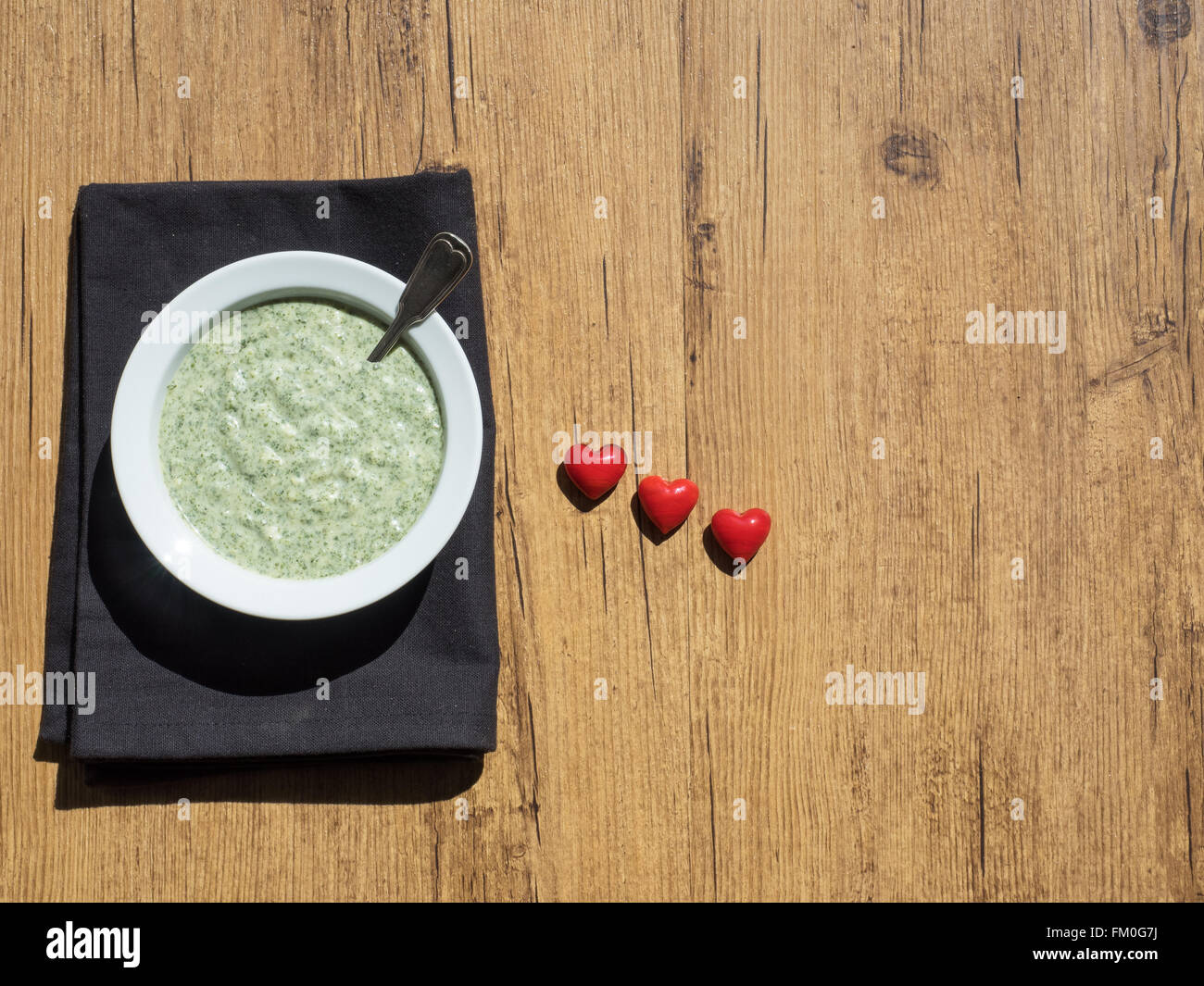 green sauce consisting of seven herbs Stock Photo