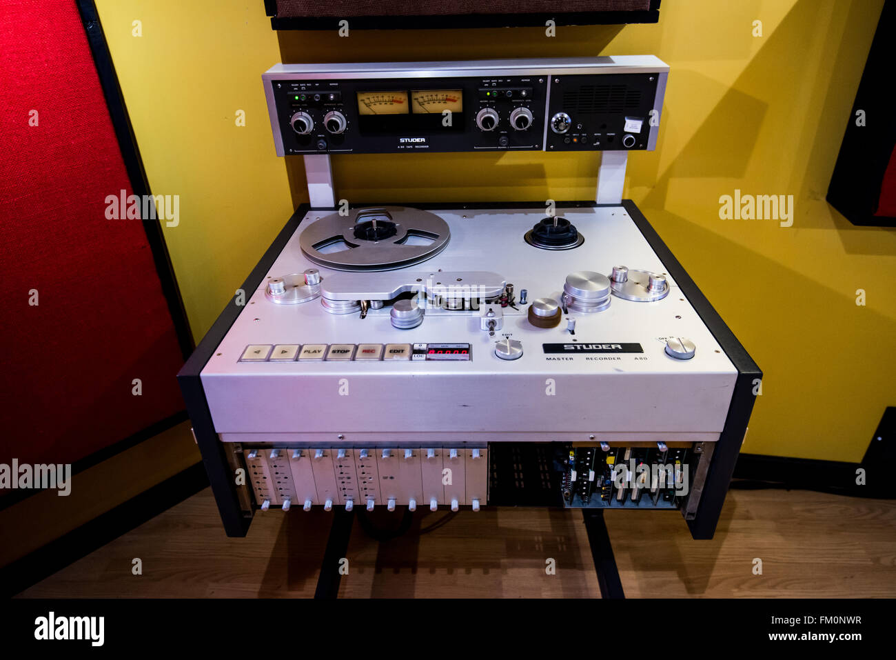 Studer reel to reel tape recording machine for music Stock Photo