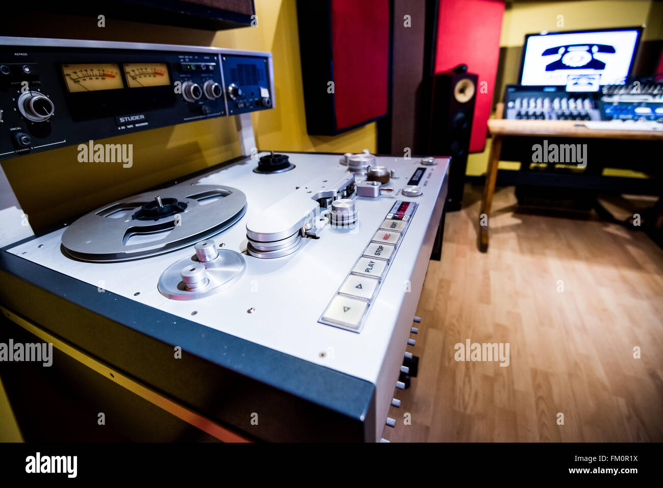 Studer reel to reel tape recording machine for music Stock Photo - Alamy