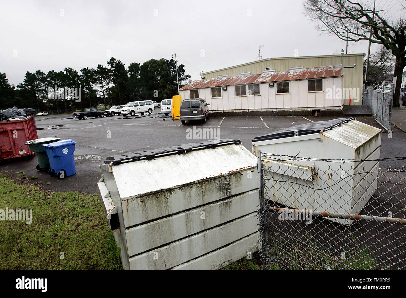 Napa, CA, USA. 9th Mar, 2016. This county corporation yard near the Oxbow is being looked at as a potential site for the Napa Farmers Market. The Board of Supervisors are open to the idea but Public Works says it is a fenced corporation yard. © Napa Valley Register/ZUMA Wire/Alamy Live News Stock Photo