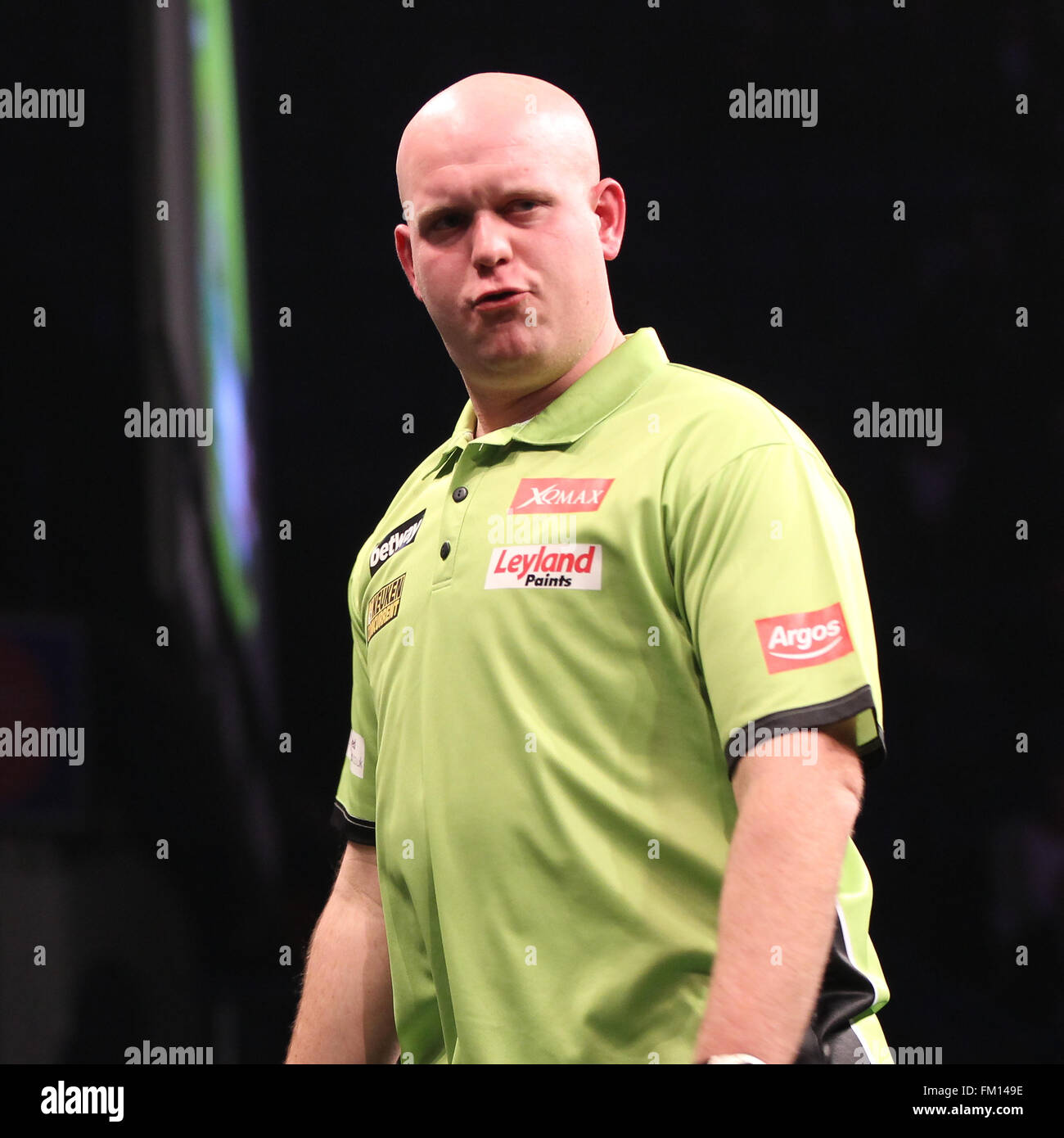 Motorpoint Arena, Nottingham, UK. 10th Mar, 2016. Betway PDC Premier League Darts. Night 6