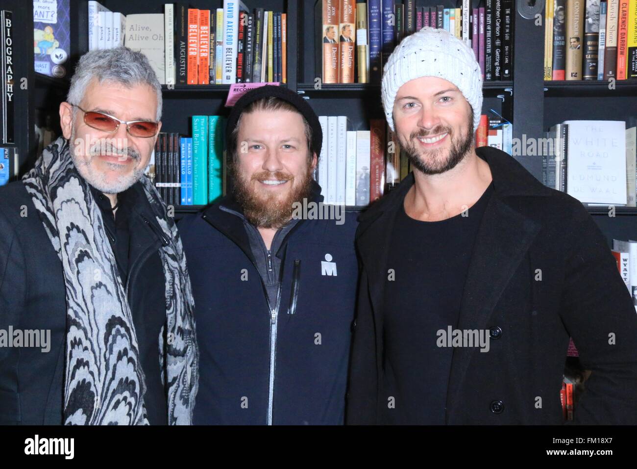 Victoria Pratt's book signing for 'Double Down'  Featuring: Dennys Ilic, Keith Andreen, Daniel Feuerriegel Where: West Hollywood, California, United States When: 05 Feb 2016 Stock Photo