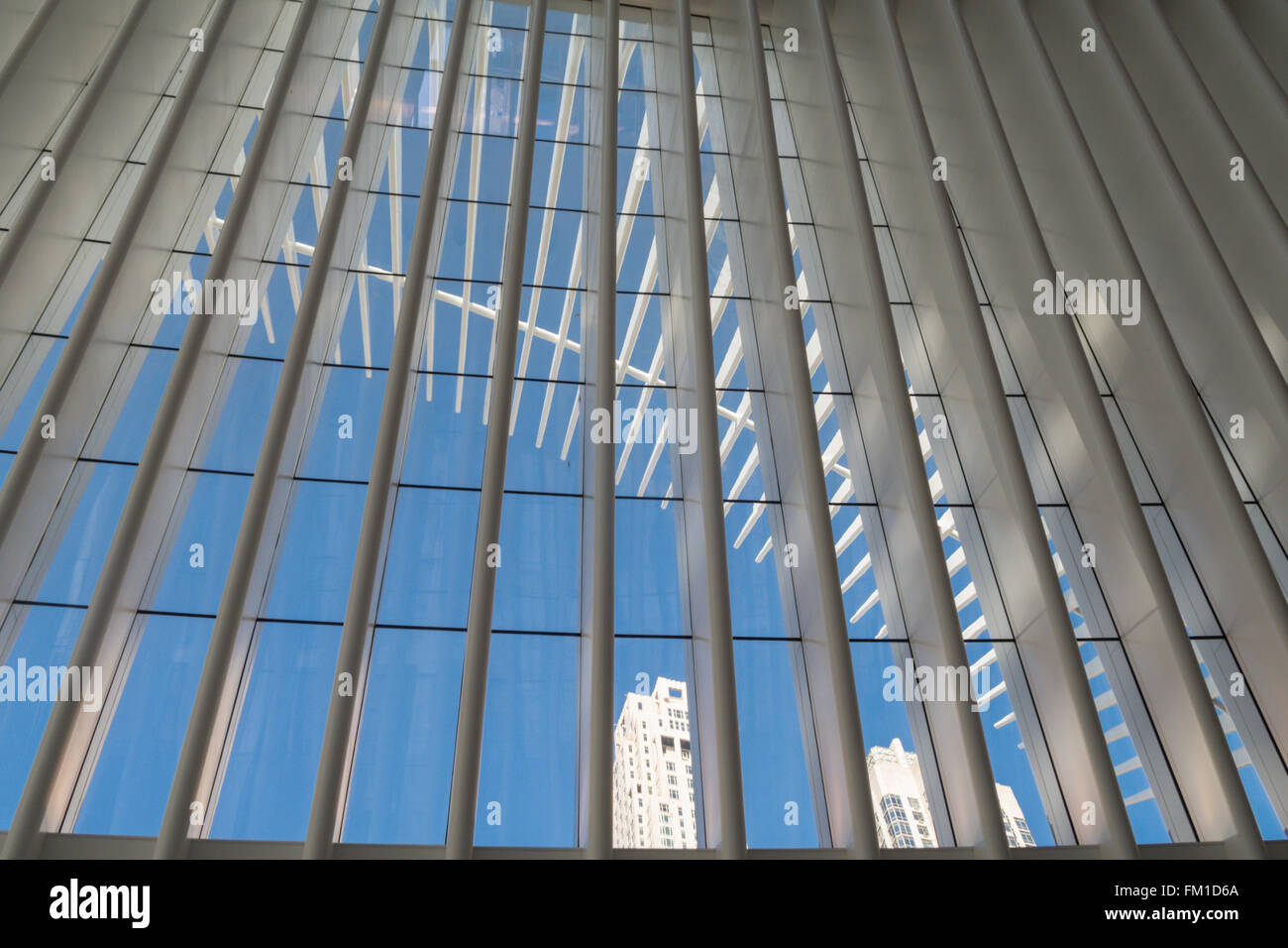 The Oculus Inside the World Trade Center Transportation Hub,  Lower Manhattan, NYC,  USA Stock Photo