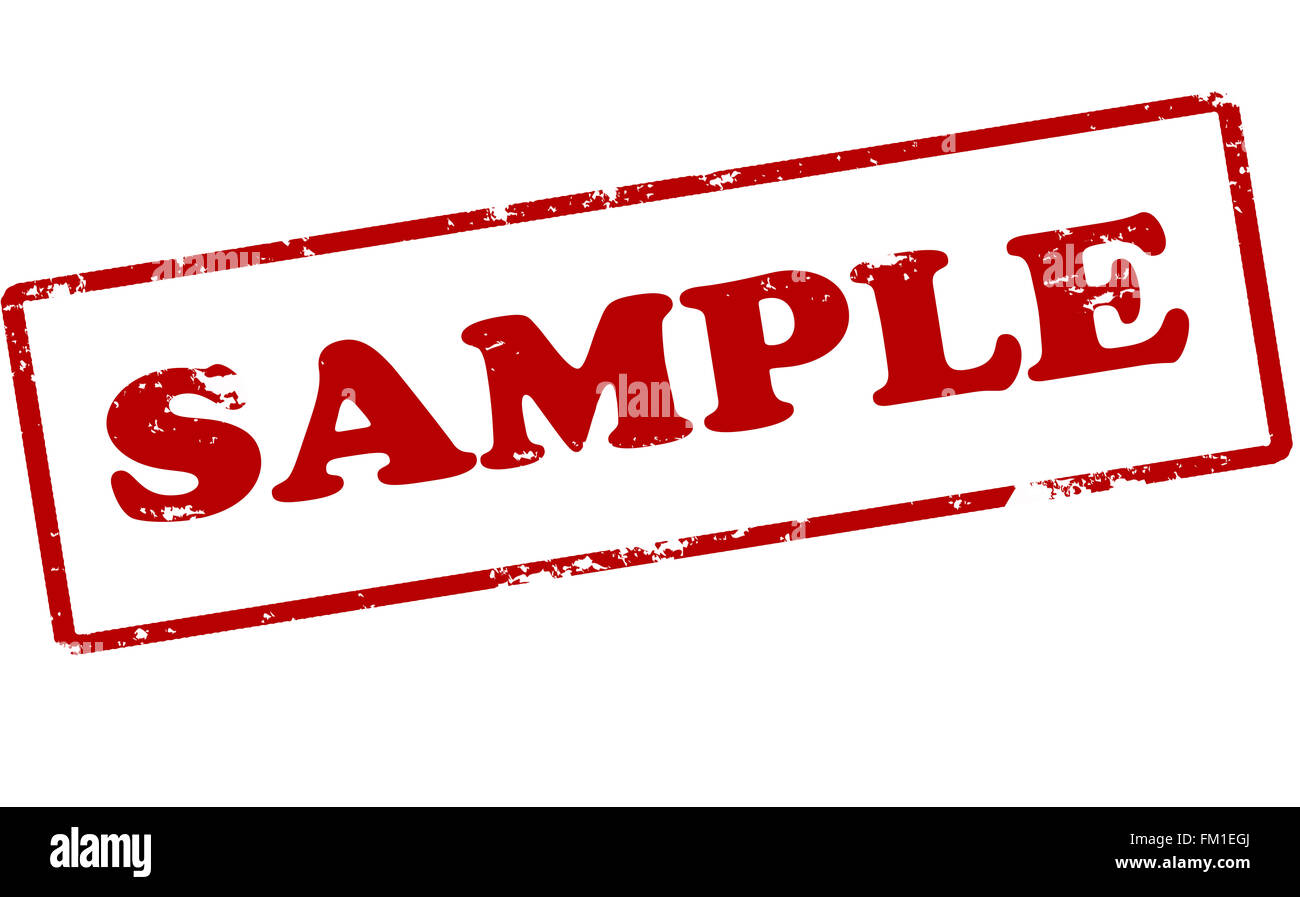 Rubber stamp with word sample inside, vector illustration Stock Photo ...
