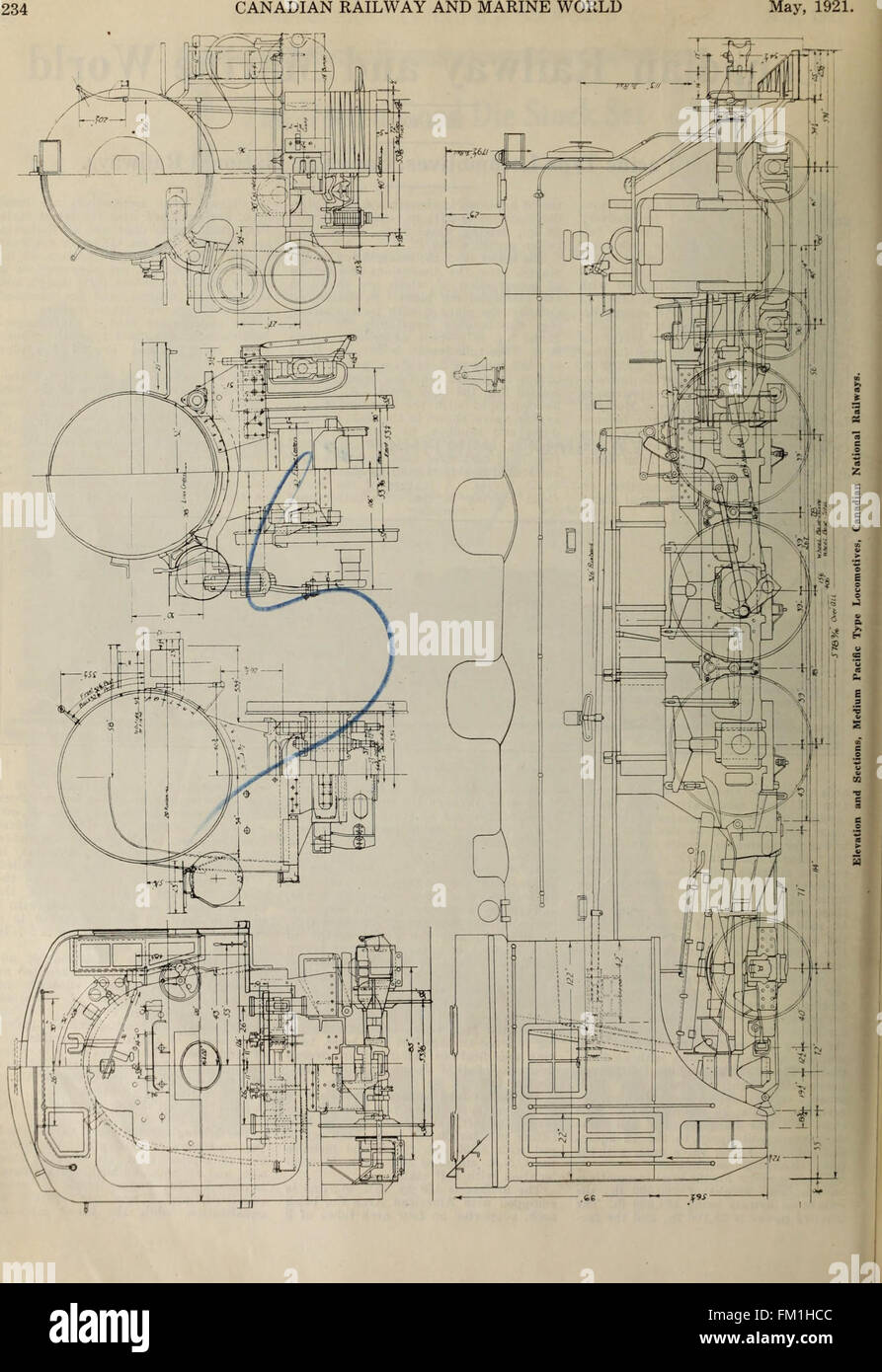 Canadian transportation and distribution management (1921 Stock Photo