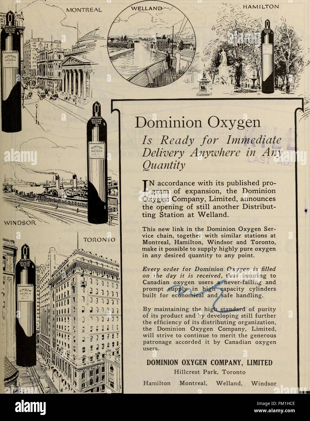 Canadian transportation and distribution management (1921 Stock Photo