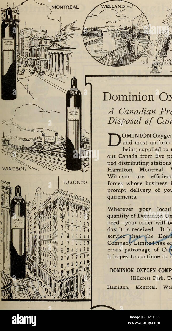 Canadian transportation and distribution management (1921 Stock Photo