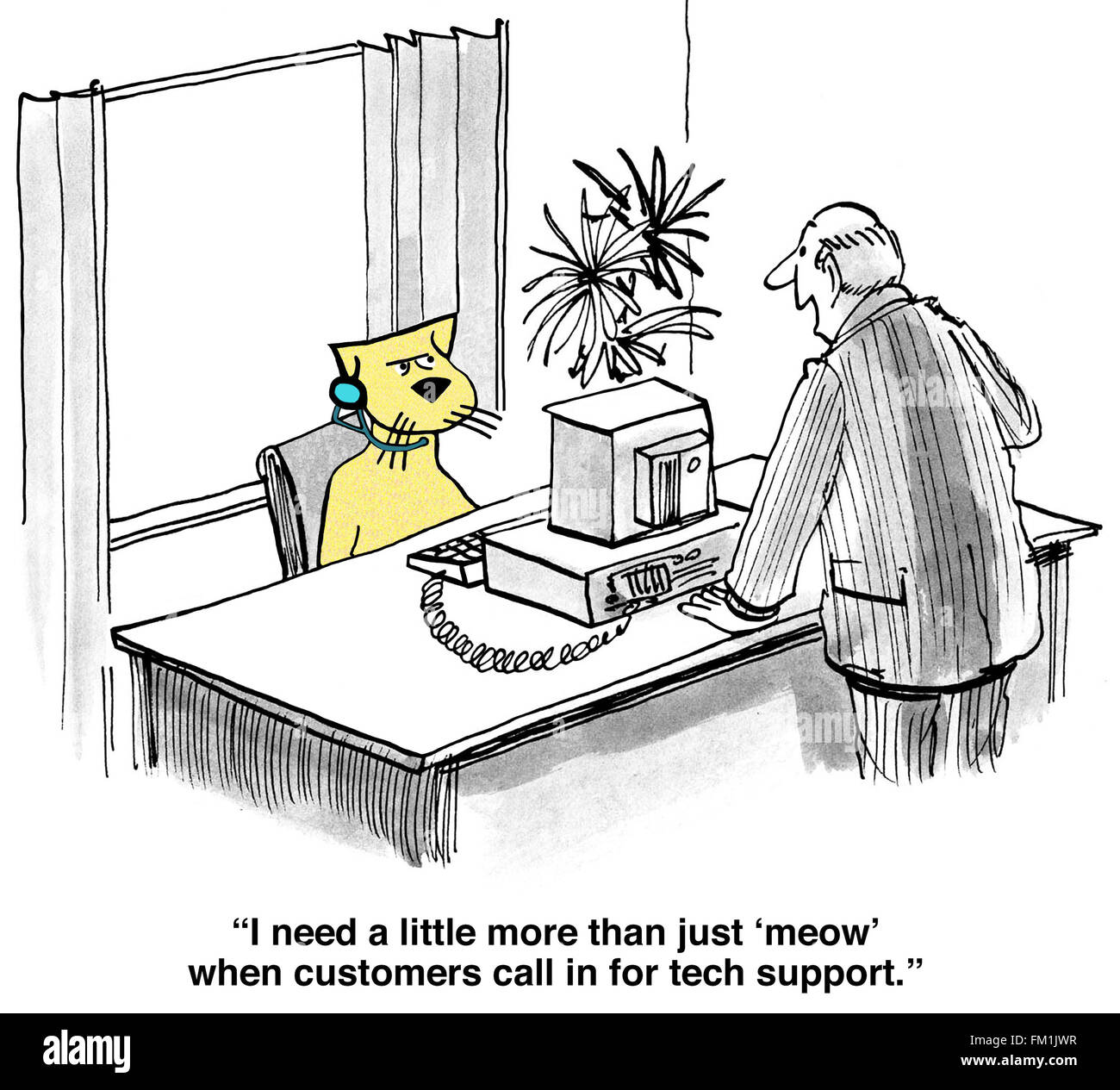 Customer service cartoons hi-res stock photography and images - Alamy