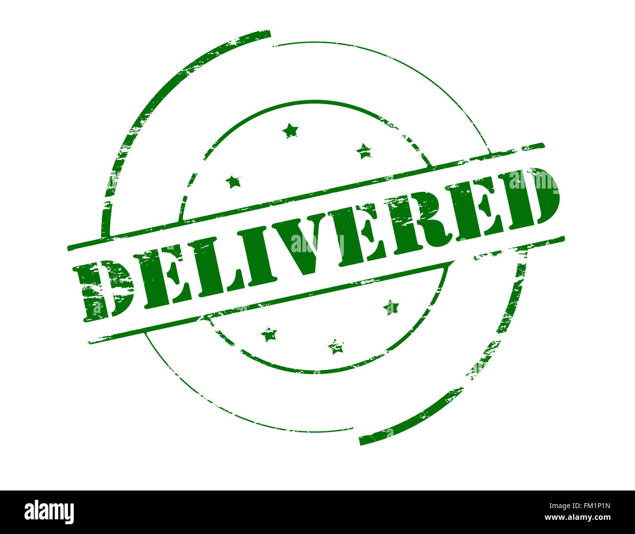 Rubber stamp with word delivered inside, vector illustration Stock ...