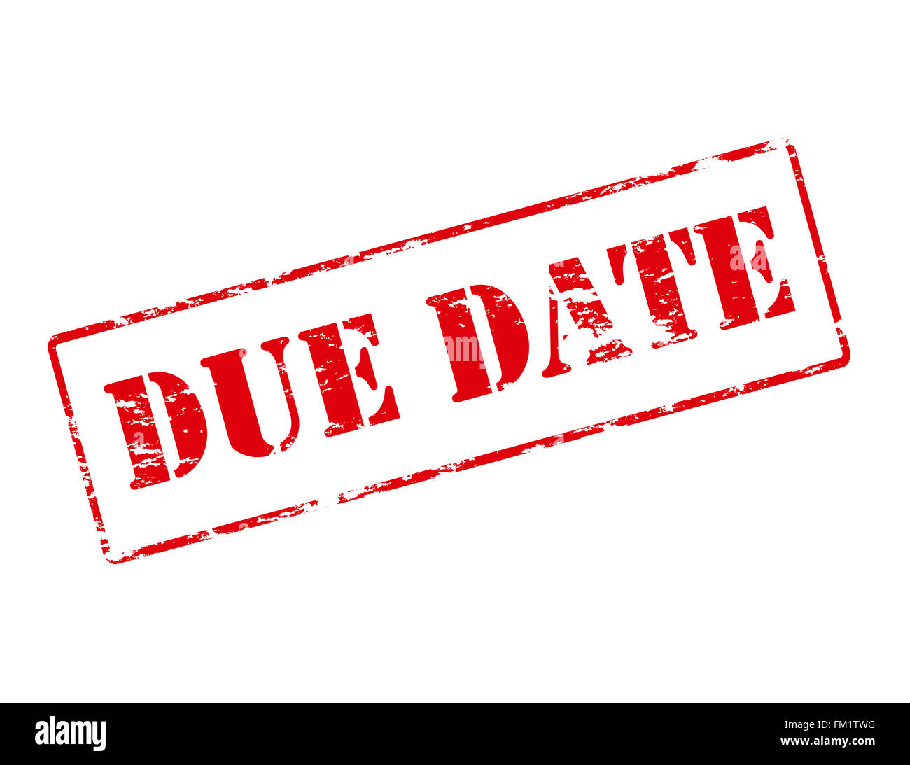 Rubber stamp with text due date inside, vector illustration Stock Photo