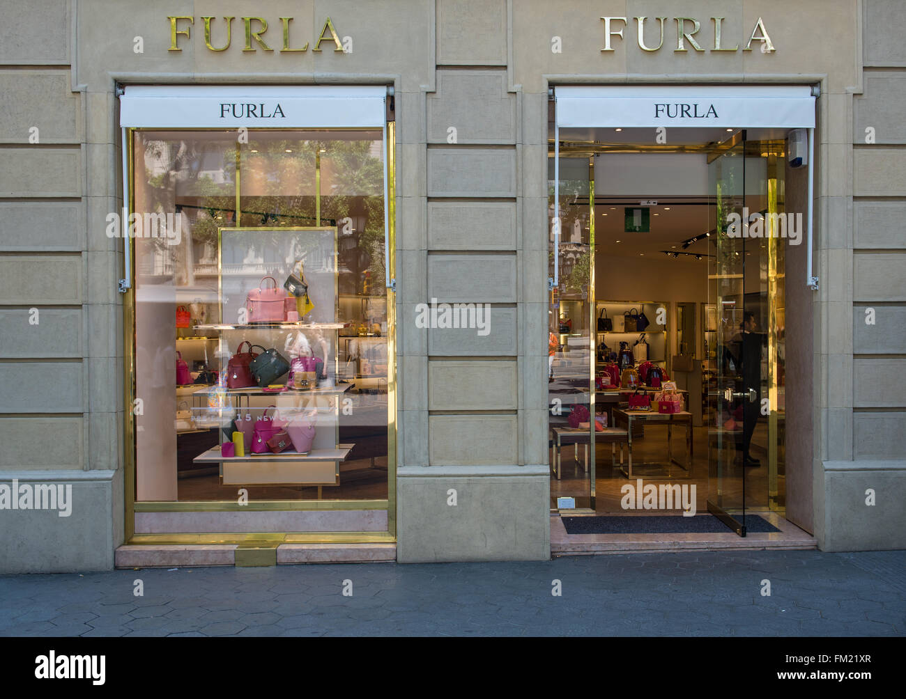 Furla store at Passeig de Gracia avenue in Barcelona, Spain Stock Photo -  Alamy