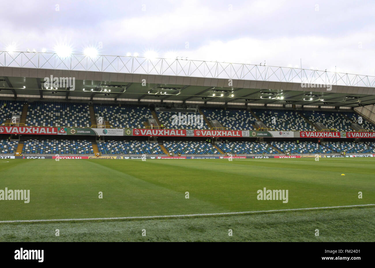 The North Stand at The National Football Stadium, Windsor Park , Belfast,  Northern Ireland Stock Photo - Alamy