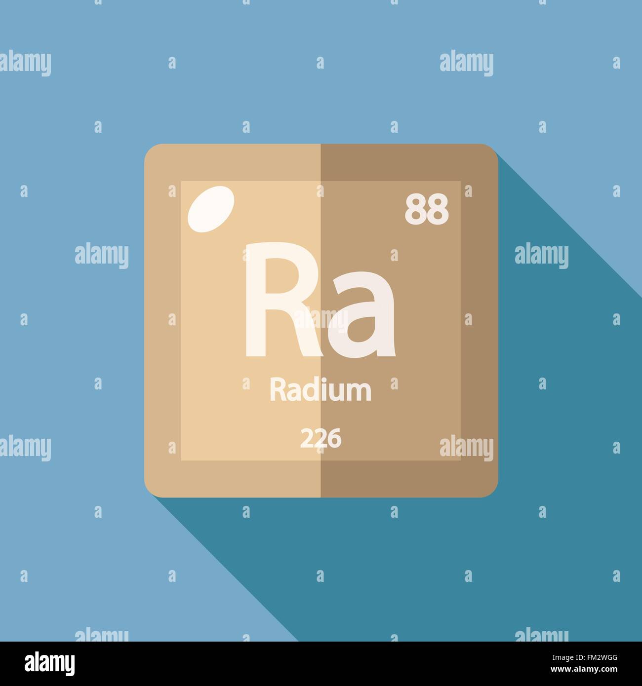 Chemical element Radium Flat Stock Vector