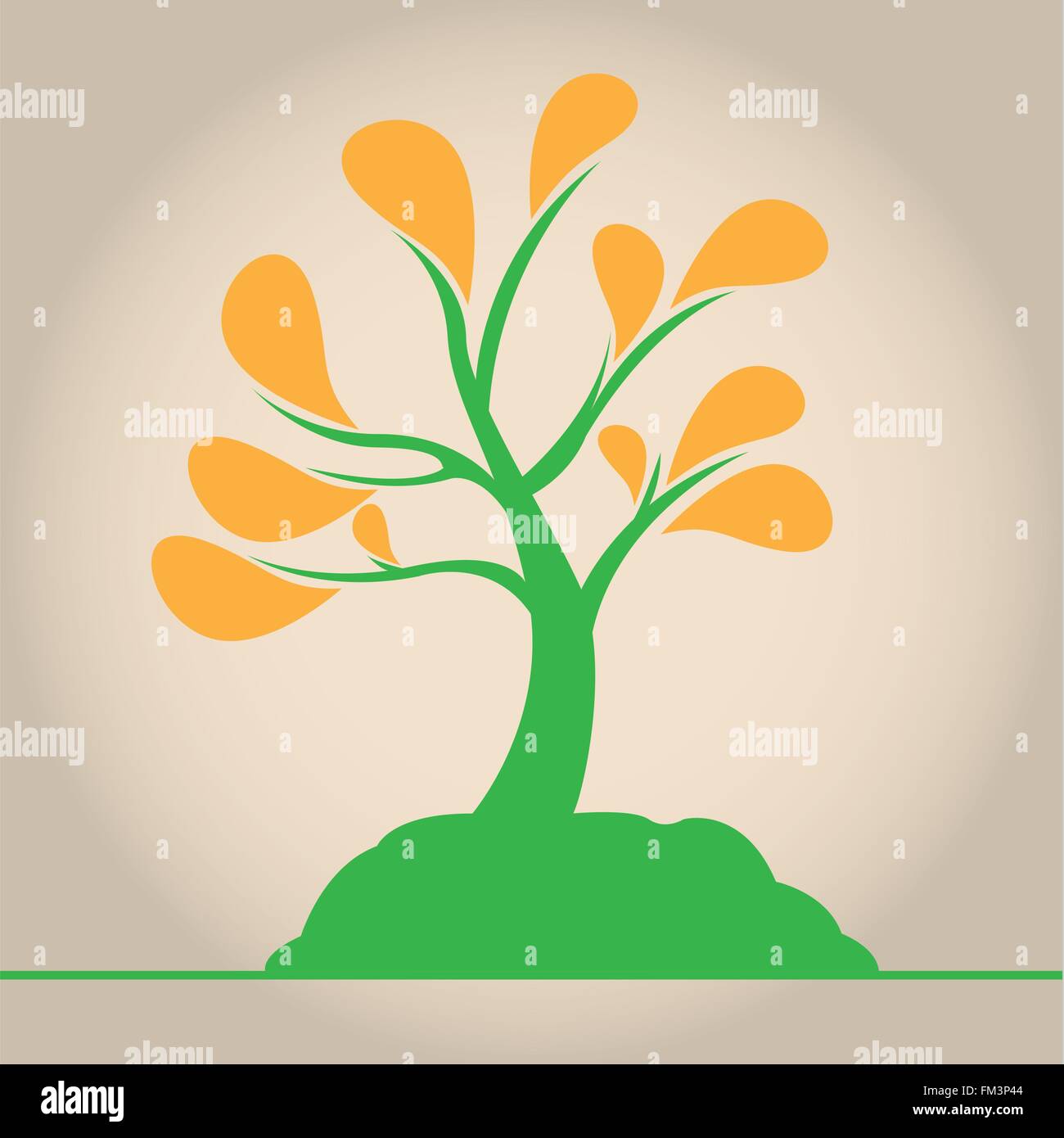 Isolated abstract tree on a colored background Stock Vector Image & Art ...