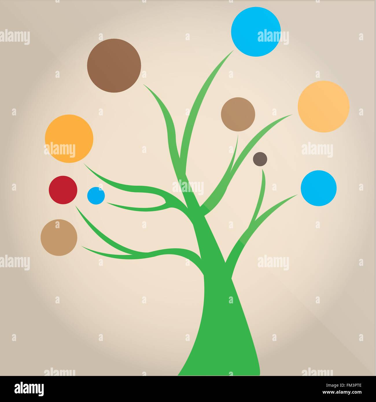 Isolated abstract tree on a colored background Stock Vector Image & Art ...
