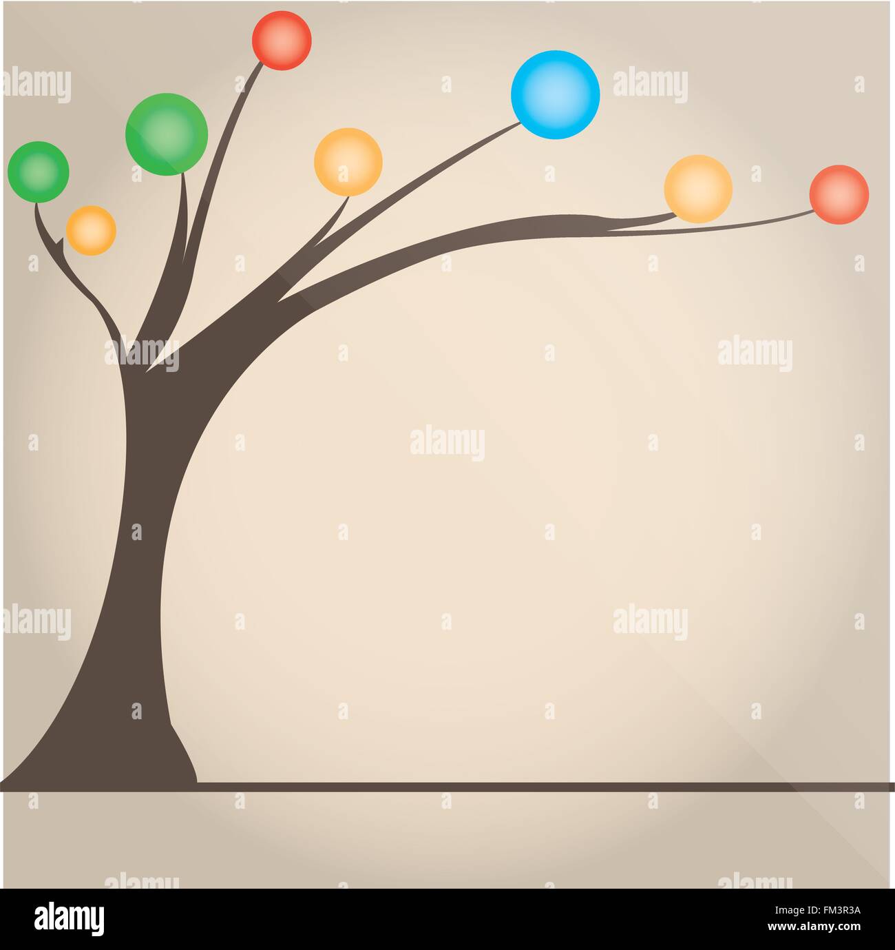 Isolated abstract tree on a colored background Stock Vector Image & Art ...