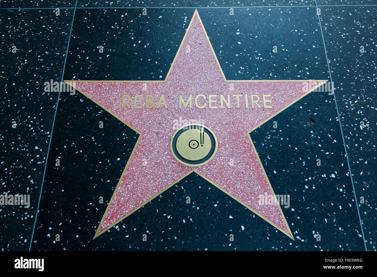HOLLYWOOD, CALIFORNIA - February 8 2015: Reba McEntire's Hollywood Walk