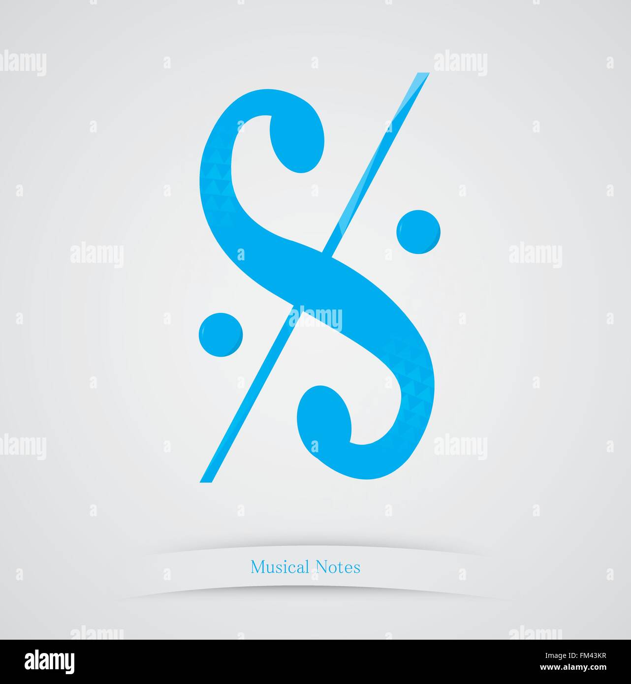 Isolated musical note and text on a grey background Stock Vector Image ...