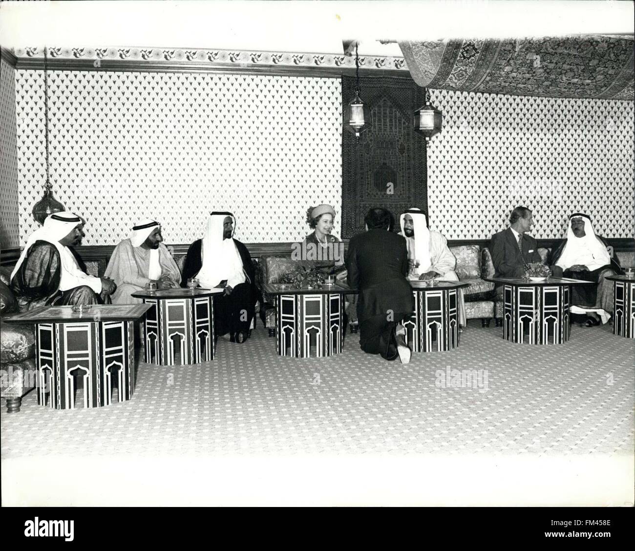 1959 The Queen In Abu Dhabi The Queen with Sheik Zaid Bin Sultan Al