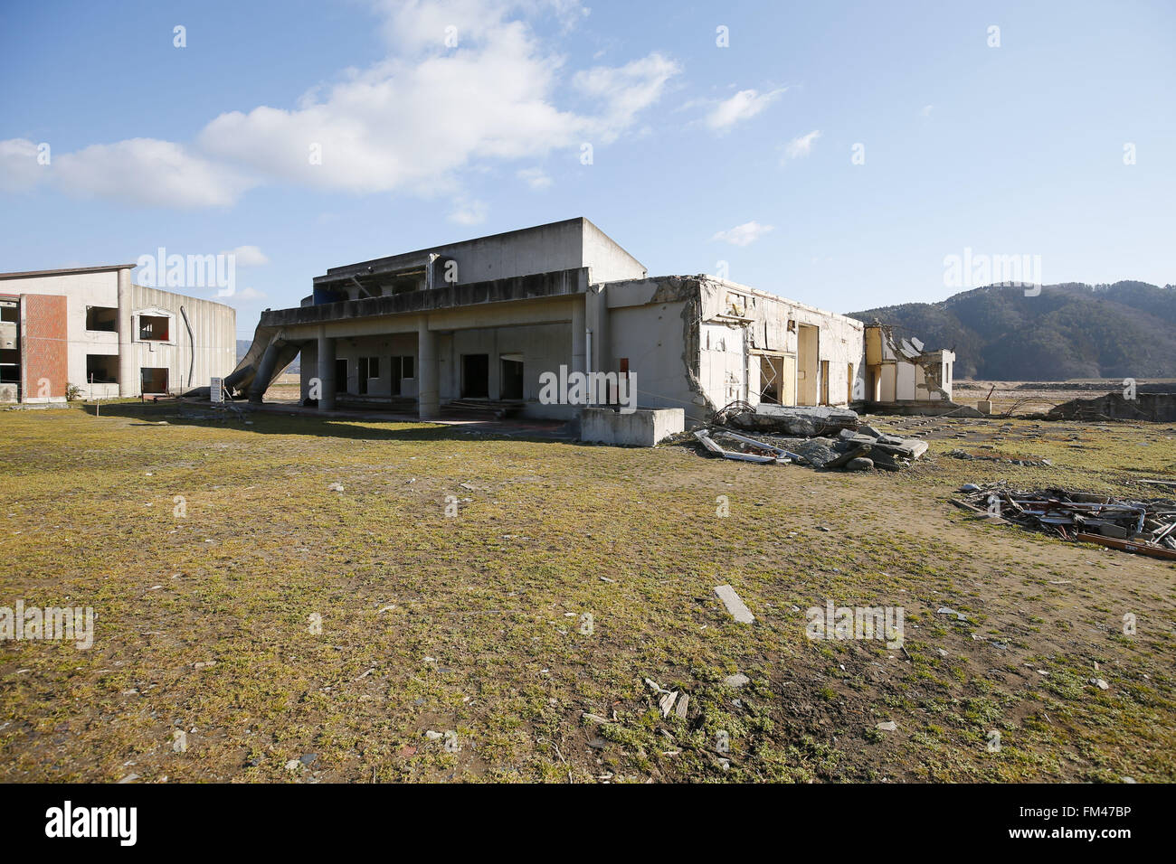 The Remains Of Okawa Elementary School On March 11 16 In Stock Photo Alamy