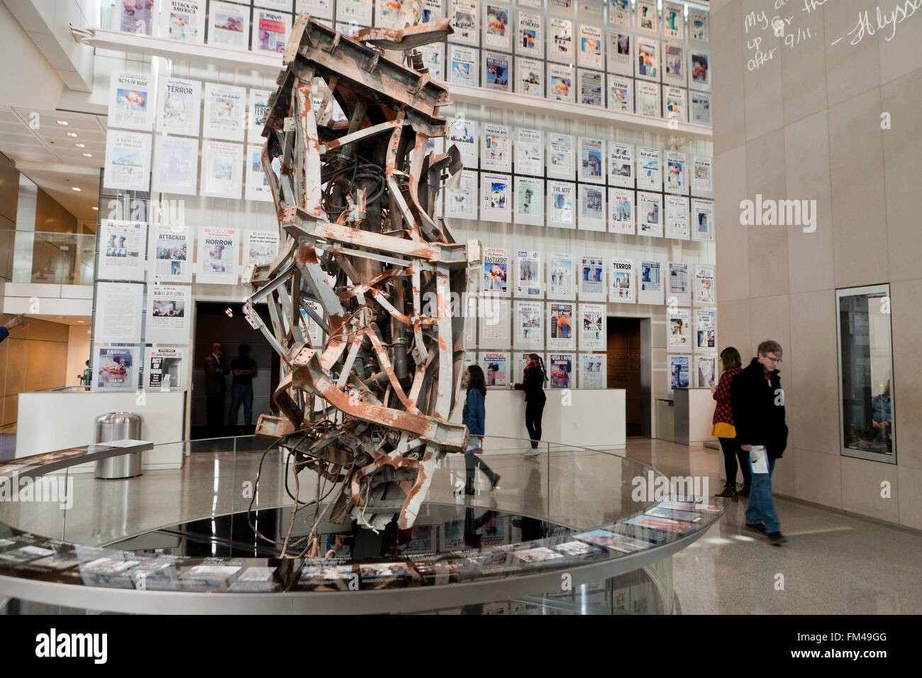 The World Trade Center North Tower Antenna exhibit at Newseum