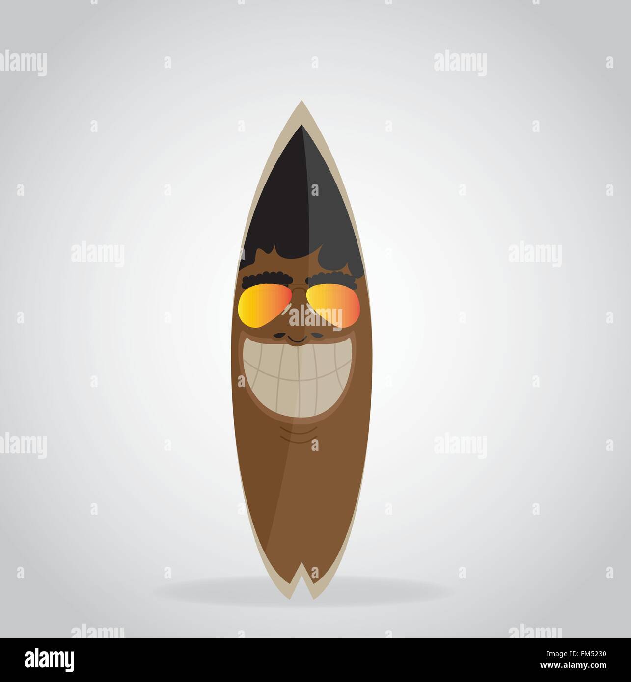 Isolated surfboard with a texture on a grey background Stock Vector ...