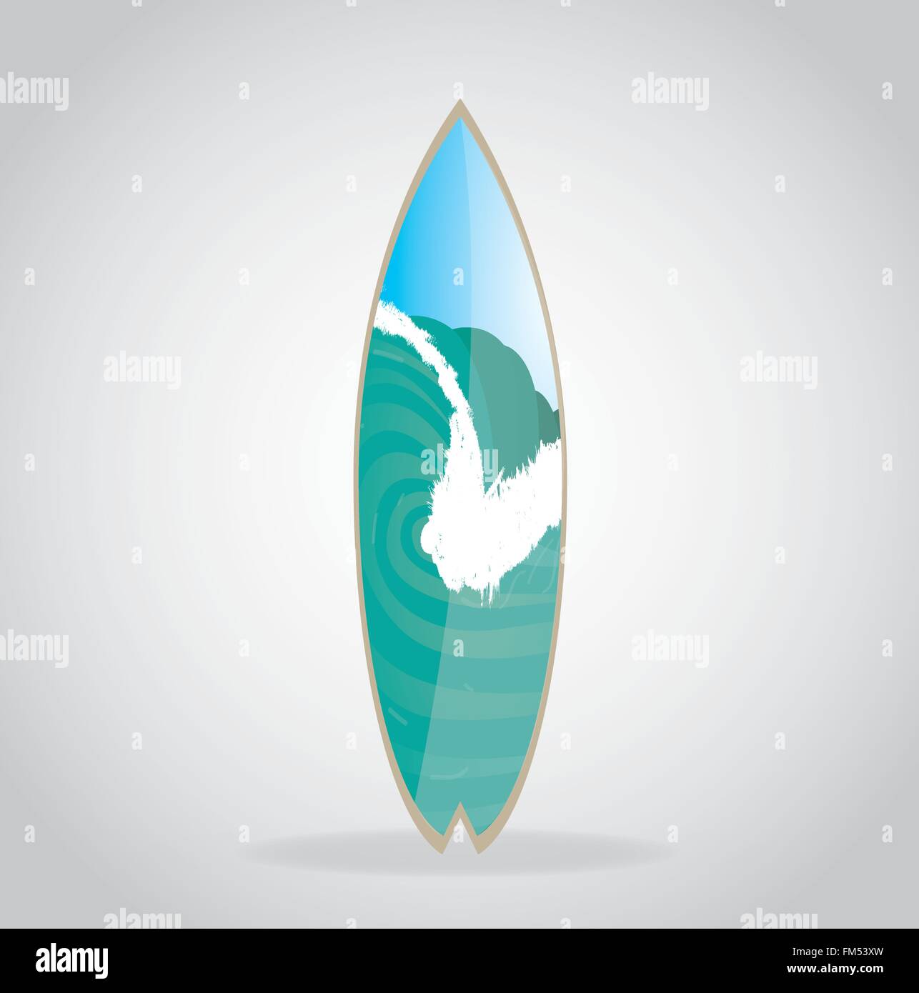 Isolated surfboard with a texture on a grey background Stock Vector ...