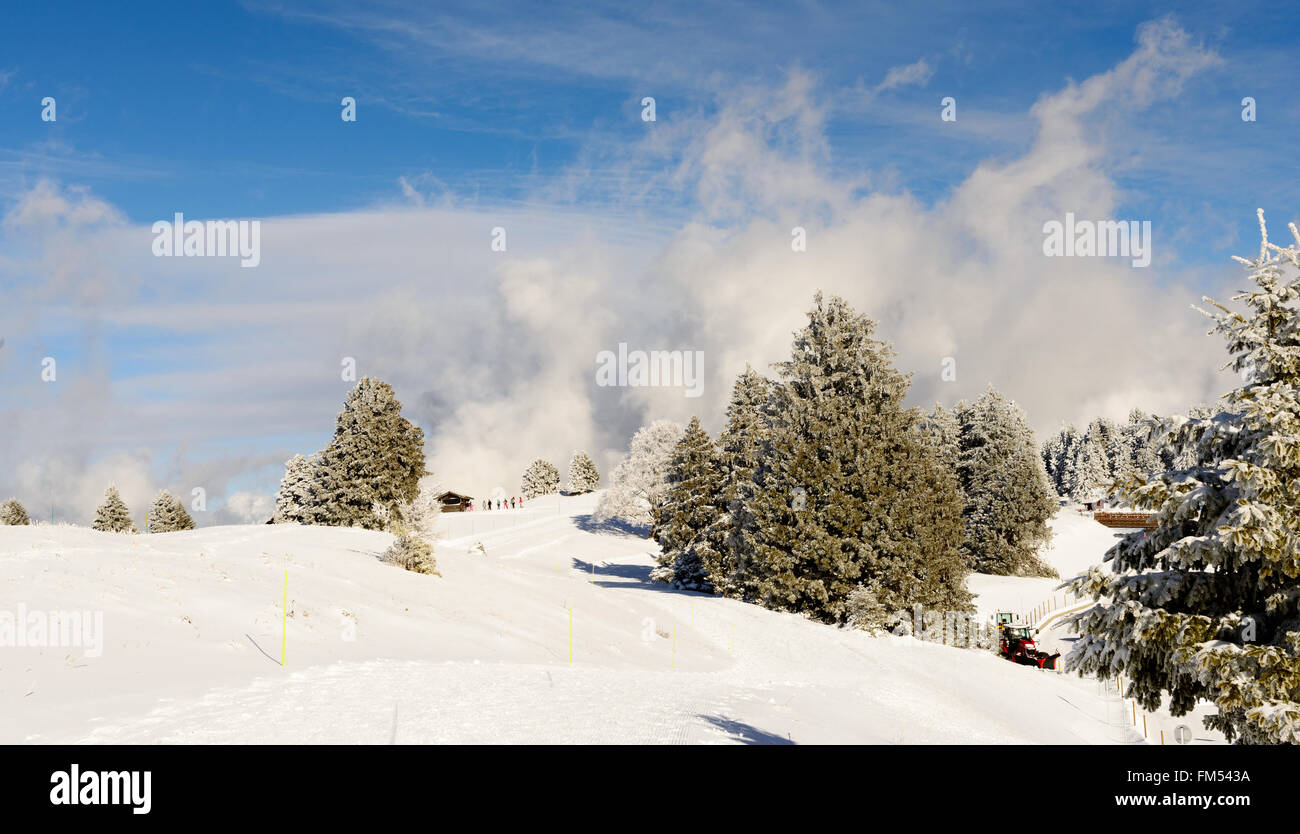 a winter mountain landscape in the french Alps Stock Photo - Alamy