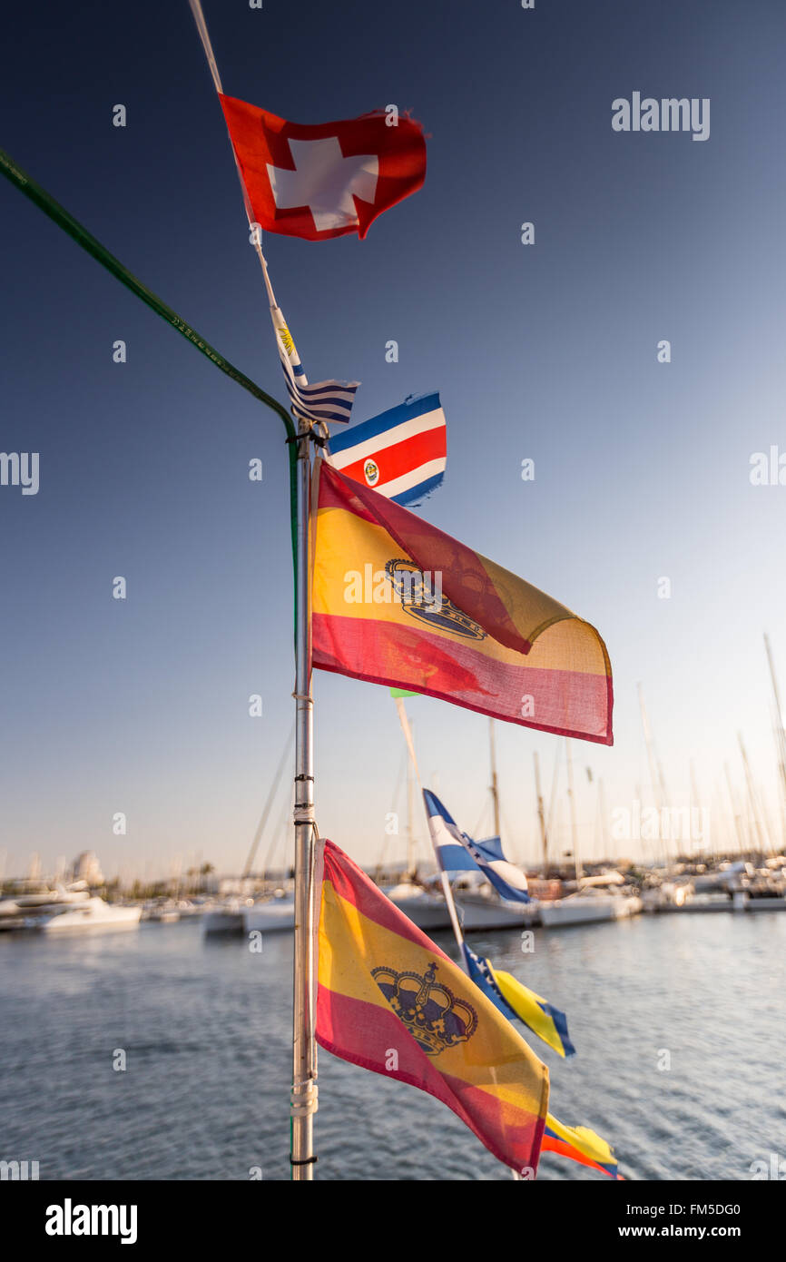 You Rope Flags Some national flags fluttering on the rope Stock Photo - Alamy