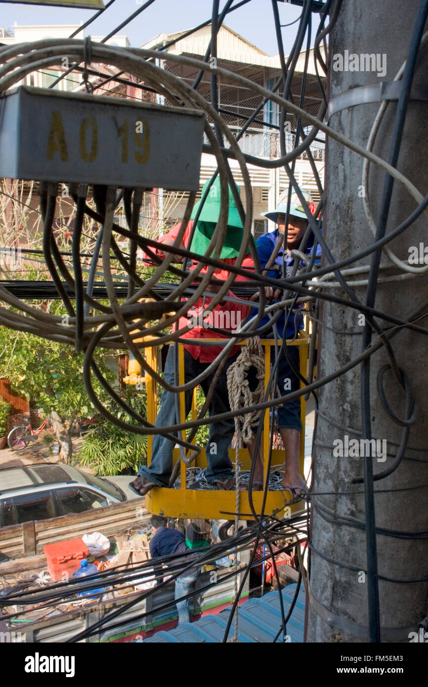 Power lines in cambodia hires stock photography and images Alamy