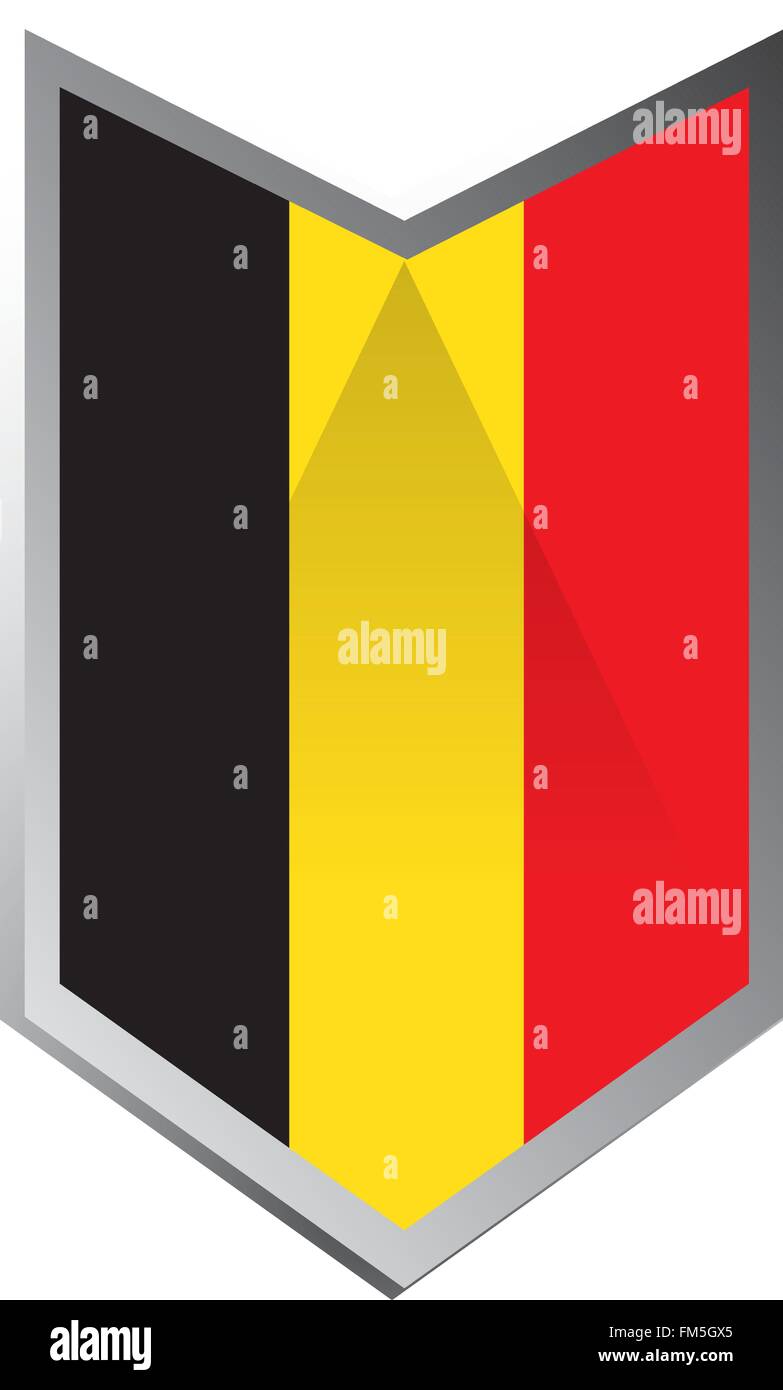 A geometric badge with the flag of belgium on a white background Stock ...
