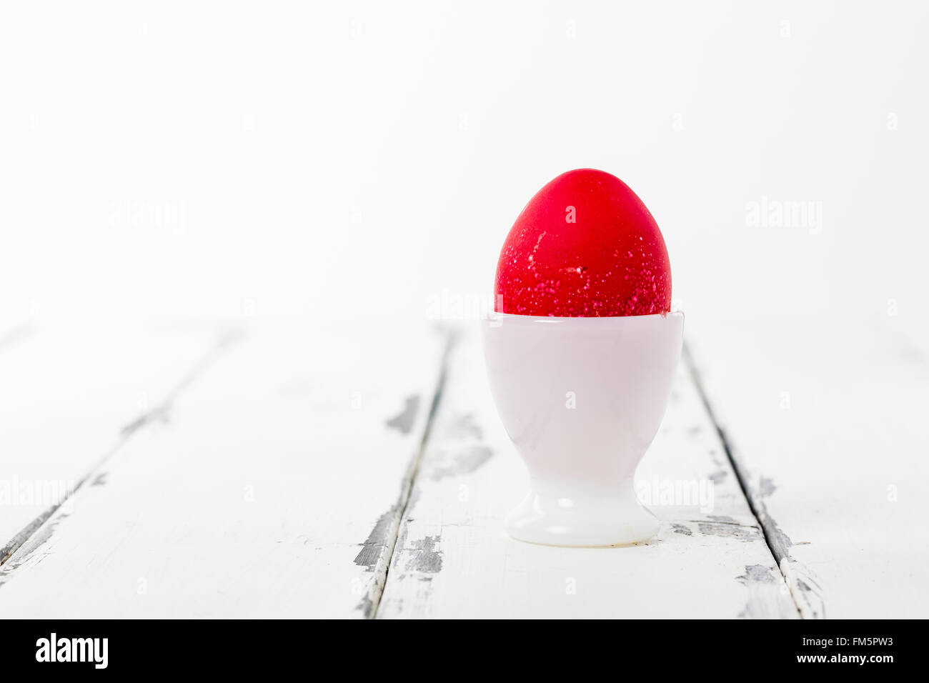 red painted boiled egg Stock Photo
