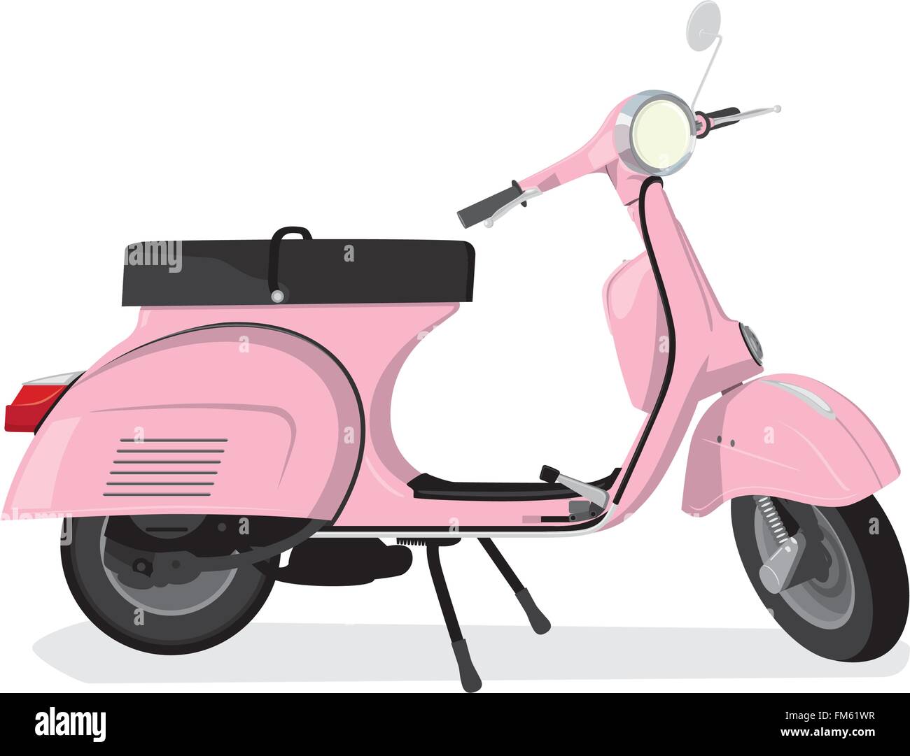 Vintage motor scooter Stock Vector