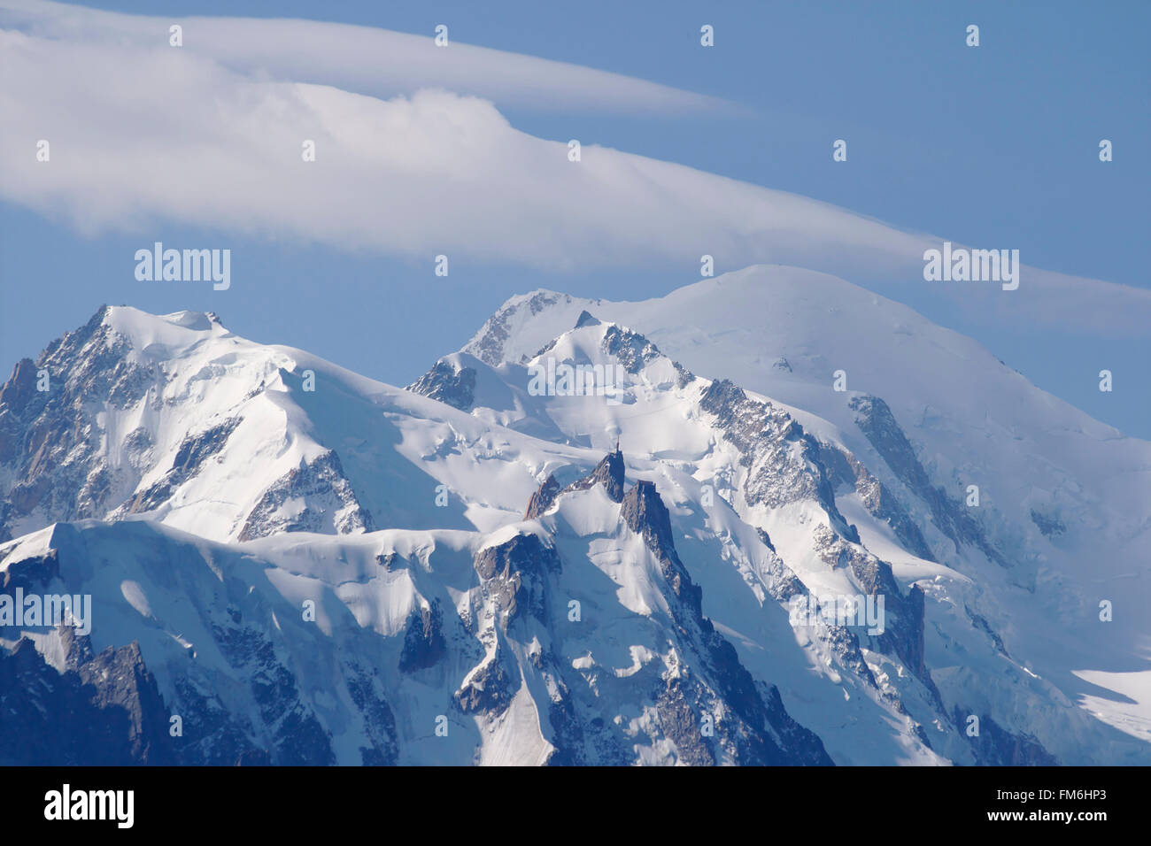 Mont Blanc (seen from Balme) France Stock Photo