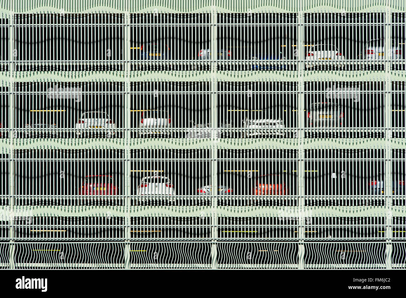 Multi Story car park in Milton Keynes, Buckinghamshire, England Stock Photo